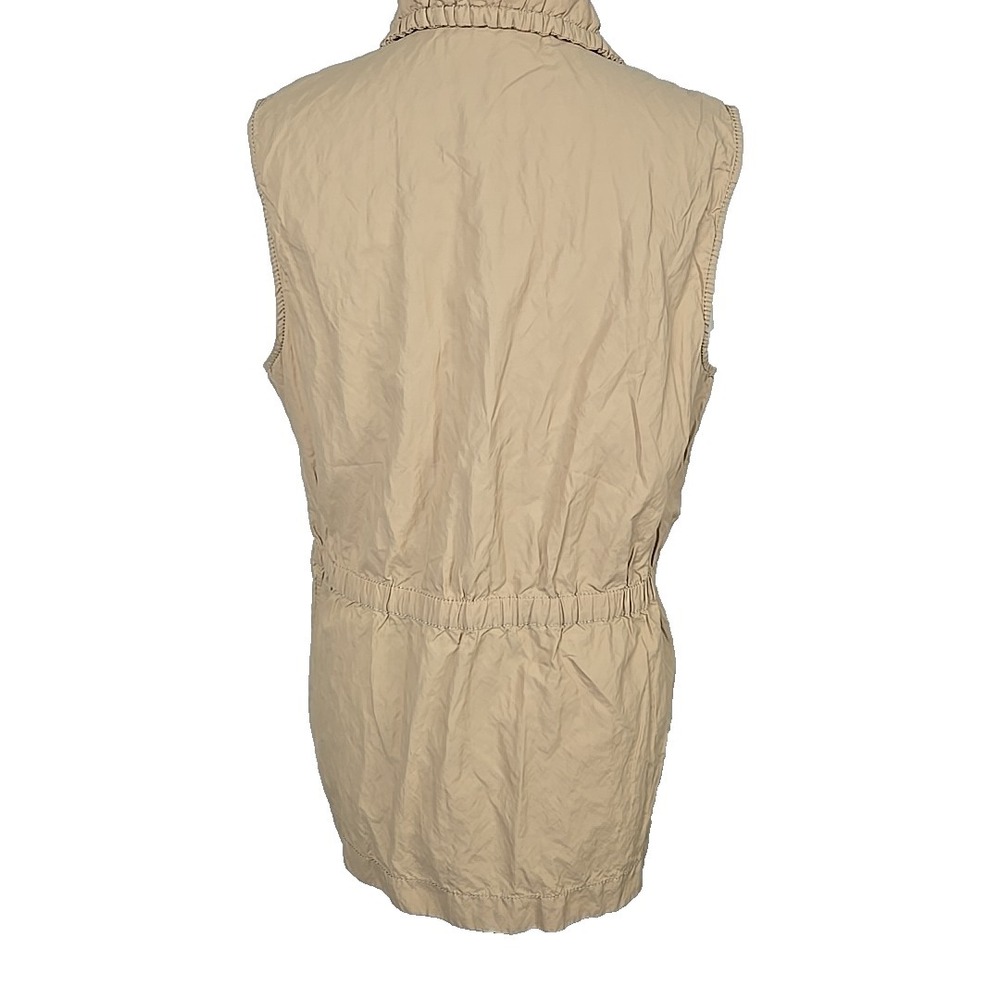 ColdWater Creek Beige Cotton/Nylon Zip Snap Front Vest Size Large / 14 - Picture 5 of 8